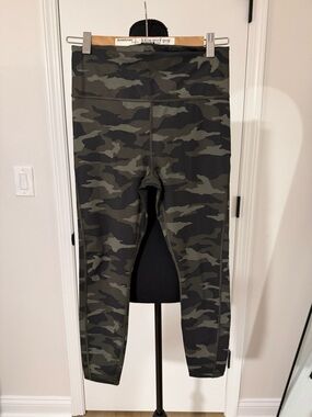 Athleta Camo High-Rise Leggings in Olive Green and Black